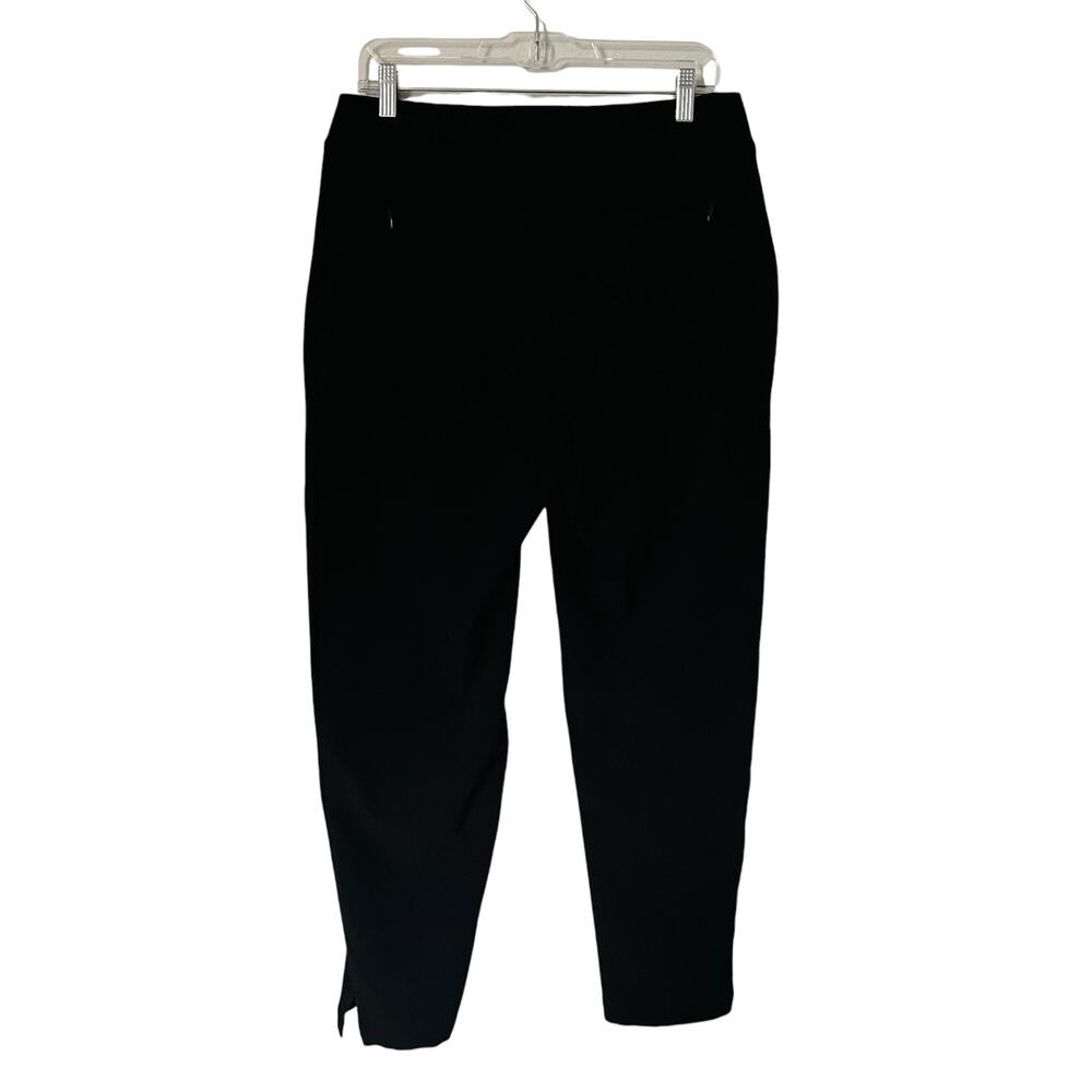 Chicos High Rise Ribbed Side Pull On Pants Size 6 Black - Picture 3 of 11